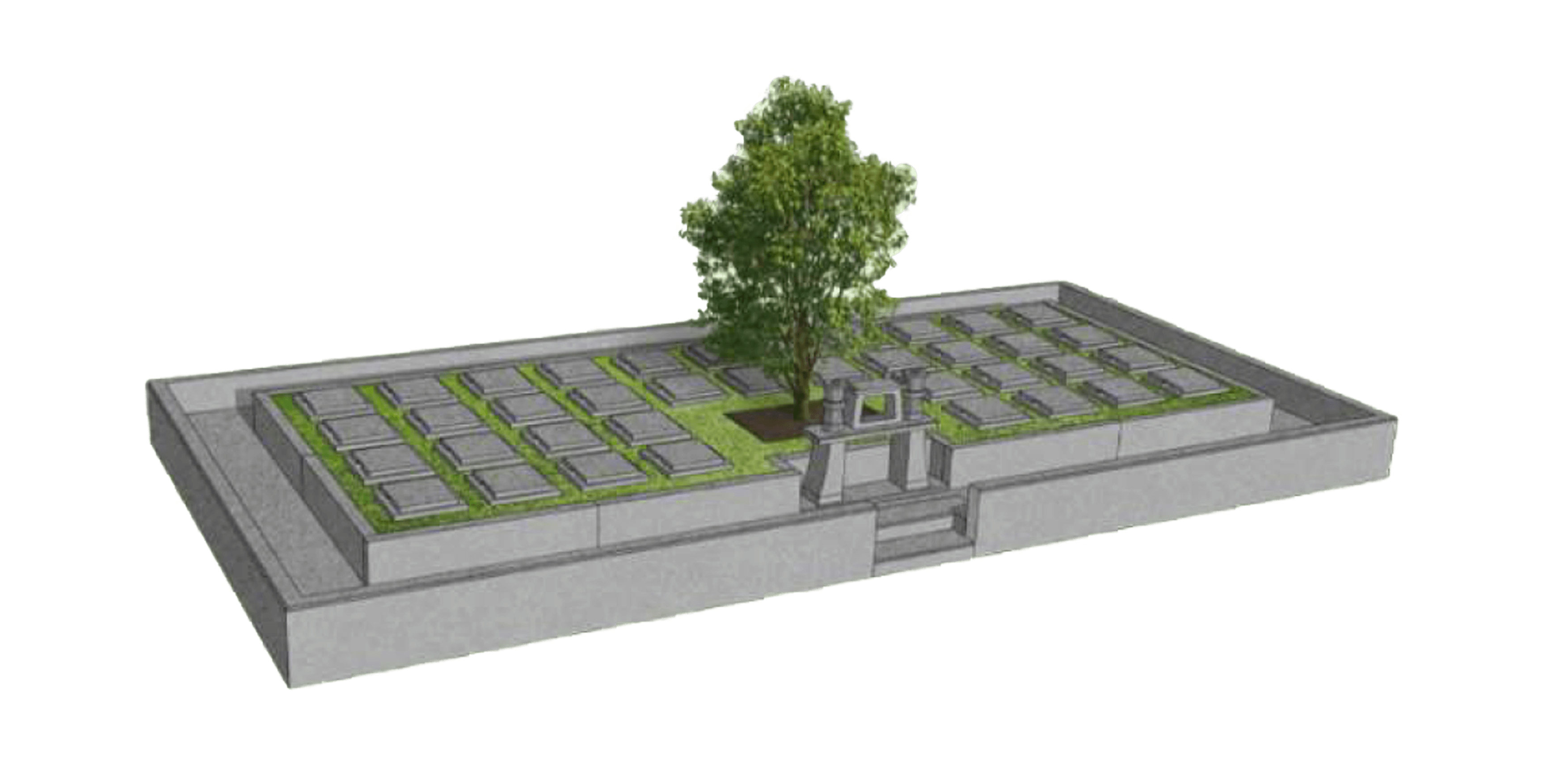 個別プレート式樹木葬墓